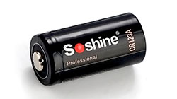 Литиевая батарейка Soshine CR123A (3 В, 1600 мАч) для ПНВ, тепловизора, фонаря, датчика