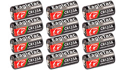 Комплект батареек EagleTac CR123A (12 штук)