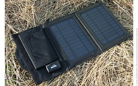 Портативная солнечная панель NESL AM-SF7 c PowerBank (6000 мАч)
