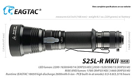 EagleTac S25L-R Mark II (XHP35 HD, холодный свет)