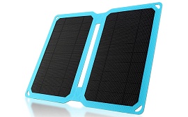 Солнечная батарея Soshine SC10W (голубая рамка, USB-кабель)