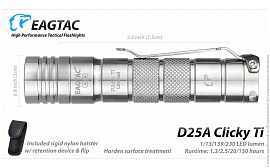 EagleTac D25A Clicky Titan 2017 (XP-L HI, холодный свет)