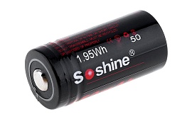 Аккумулятор Soshine RCR123A/16340 (Li-Ion, 3.0 В, 650 мАч)