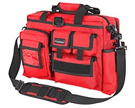 Удобная сумка для ноутбука Kiwidition Toa в красно-чёрной расцветке.
