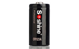Купить литиевую батарейку Soshine CR123A (3 В, 1600 мАч)