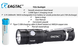 EagleTac TX3L (XHP70.2, холодный свет)