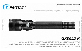EagleTac GX30L2-R Mark II (XHP35 HD, холодный свет)