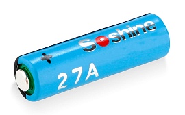 Комплект из 5 батареек Soshine 27A (A27, MN27, VR27, L828), 12В