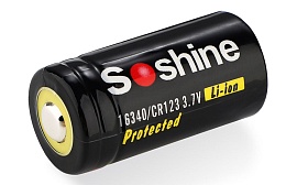Комплект Soshine: 2 АКБ 16340 (Li-Ion, 3.7 В, 700 мАч) + зарядное устройство SC-S5 (для Li-Ion АКБ)