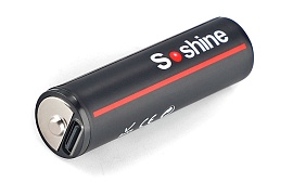 Комплект из 6 АКБ Soshine 14500/AA (1.5 В, USB-С ЗУ, 1733 мАч / 2600 мВтч)