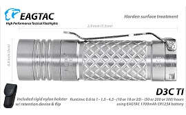 EagleTac D3C Ti (XM-L2 U4, холодный свет)