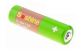 Аккумулятор литий-ионный Soshine AA (1,5 В, 2200 мАч, защищённый)